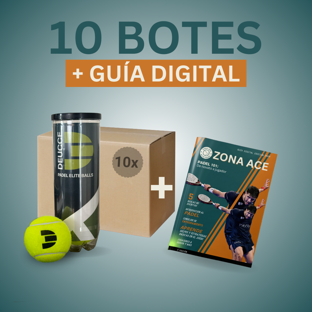 Pelotas Padel Deucce Elite 10 Botes + Guía Digital Zona Ace